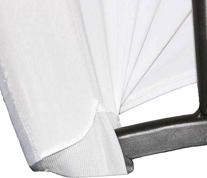 YOUR CHAIR COVERS White 5ft Rectangular Spandex Fitted Tablecloth Wedding Event Patio Decorations Elastic Fabric Stretch Cover for 5 ft Folding Table - Image 3