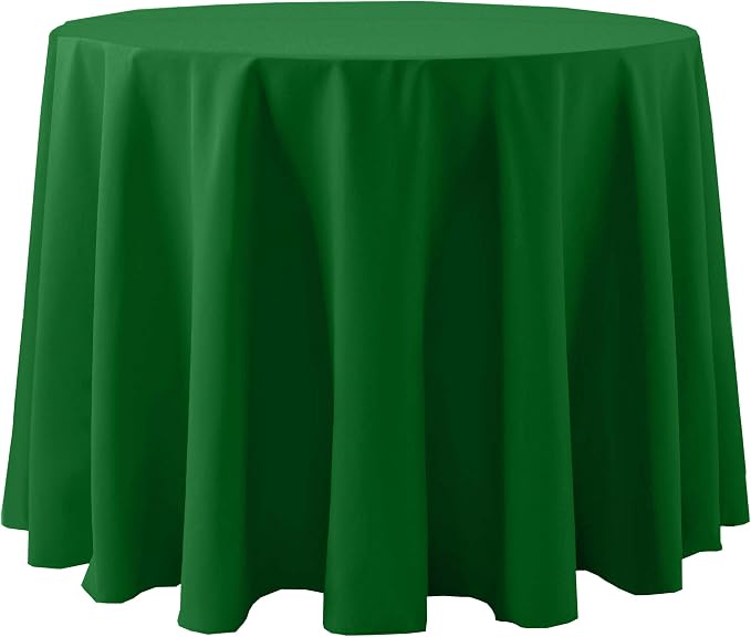 Ultimate Textile 90-Inch Round Cotton-Feel Tablecloth, Kelly, 2 Pack by UltimateTextile