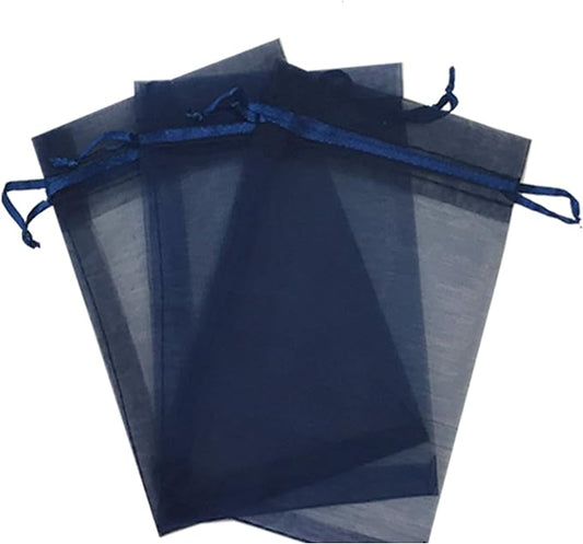 300 Navy 3x4 Sheer Drawstring Organza Jewelry Pouches Wedding Party Favor Gift Bags - Kyezi Design and Craft by Kyezi+Design+and+Craft