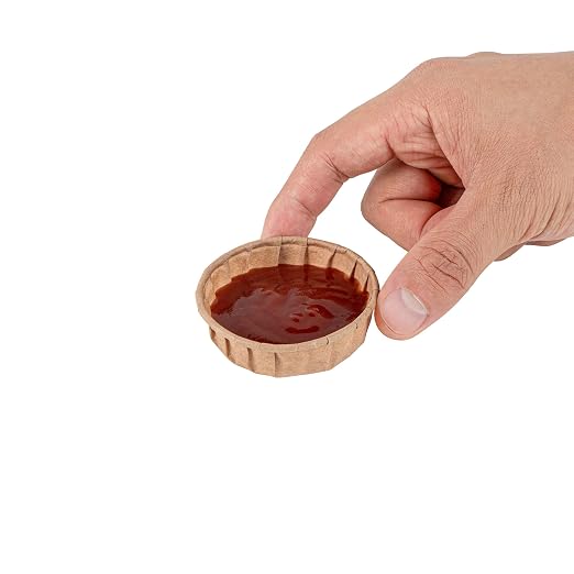 Restaurantware-Sustain 1 Ounce Portion Cups, 100 Disposable Condiment Cups - Compostable, Versatile, Kraft Paper Sample Food Cups, Stylish, For Serving Dips, Jams, Sauces, Nuts, And More - Image 11