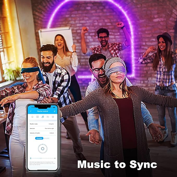 VOLIVO Led Strip Lights 130ft 24V,Bluetooth RGB App Controlled Led Light Strip Music Sync, Color Changing Lighting for Bedroom, Home Decor