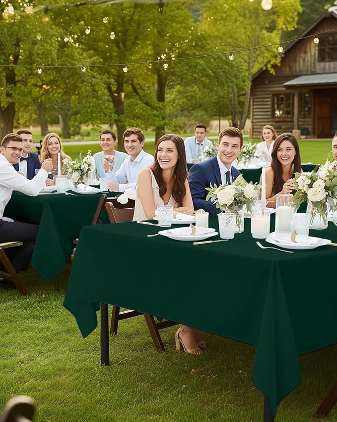 Utopia Kitchen Rectangle Table Cloth 1 Pack, Tablecloth Machine Washable, Polyester Table Cover for Dining, Buffet Parties, Picnics, Events, Weddings and Restaurants (60x102 Inches, Hunter Green) - Image 8