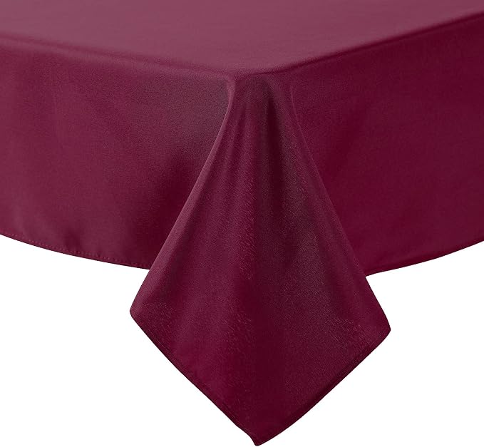 Cupuamon Square Tablecloth 70x70 inch Washable Polyester Fabric Table Cloth for Wedding Party Dining Banquet Decoration（70x70,Burgundy） - Image 5