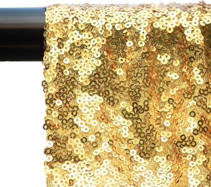Gold Sequin Backdrop Curtains 4 Panels 2FTx8FT - Image 3