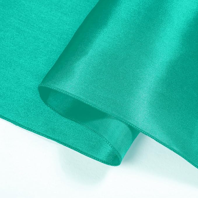 SI Pack of 15 Wedding 12 x 108 inch Satin Table Runner for Wedding, Decorations for Graduations, Engagements, Birthday Parties, Banquets, Runners fit Rectangle, Round Table - Turquoise - Image 8