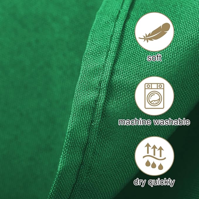 Ascoza 2pack 120 Inch Emerald Round Tablecloth in Washable Polyester Fabric for Wedding/Banquet/Restaurant/Parties - Image 4