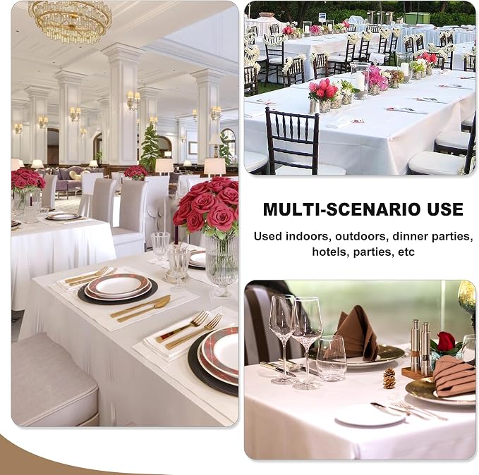 Fitable 6 Pack Burgundy Tablecloths 70x120 Inch for 6-8 Ft Rectangle Tables - Image 6