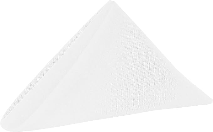 Ultimate Textile 17x17-Inch Cotton-Feel Cloth Napkins, White, Set of 60 by UltimateTextile