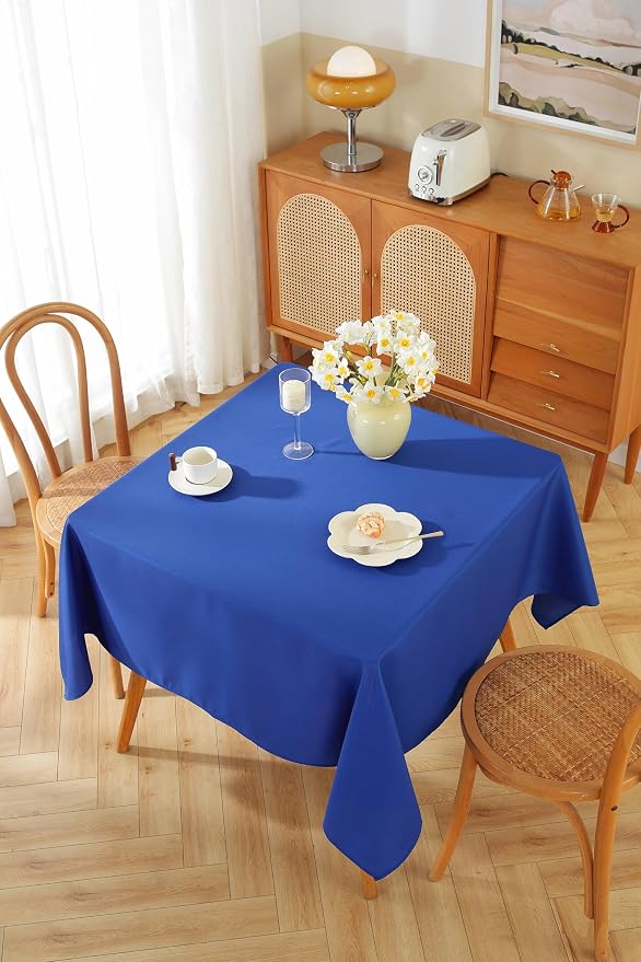 5 Pack Square Tablecloth 70 x 70 Inch Royal Blue Tablecloth, Polyester Fabric Washable Table Cloth for Home, Party, Wedding or Restaurant Use. - Image 3