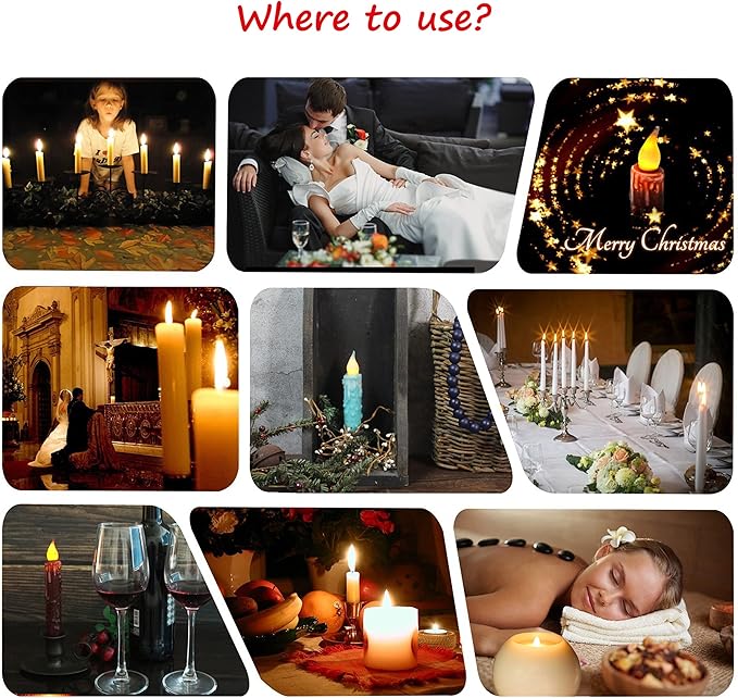 CVHOMEDECO. Real Wax Hand Dipped Battery Operated LED Timer Taper Candles Rustic Primitive Flameless Lights Decor, 4-3/4 Inch, Teal, 2 PCS in a Package