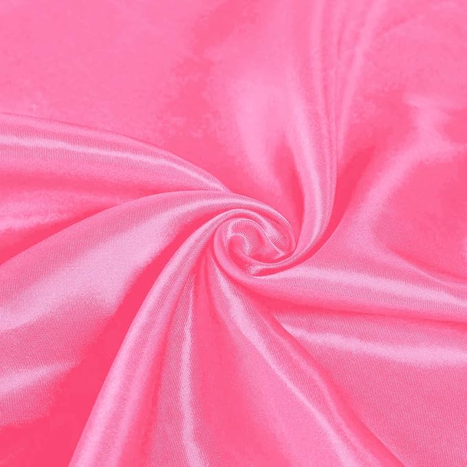 SI Pack of 50 Wedding 12 x 108 inch Satin Table Runner for Wedding, Decorations for Graduations, Engagements, Birthday Parties, Banquets, Runners fit Rectangle, Round Table - Bright Pink - Image 6