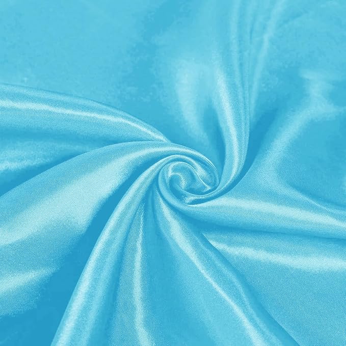 SI Pack of 5 Wedding 12 x 108 inch Satin Table Runner for Wedding, Decorations for Graduations, Engagements, Birthday Parties, Banquets, Runners fit Rectangle, Round Table - Sky Blue - Image 6