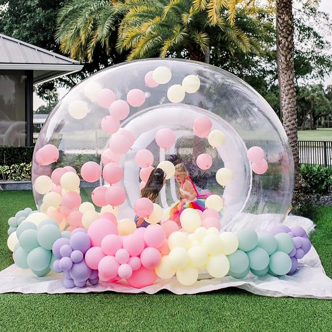 10FT Clear Bubble Tent, Inflatable Transparent Balloon Dome Tent with Blower & Air Pump, Waterproof Garden Party Tent for Outdoor Events, Exhibitions, Wedding, Birthday