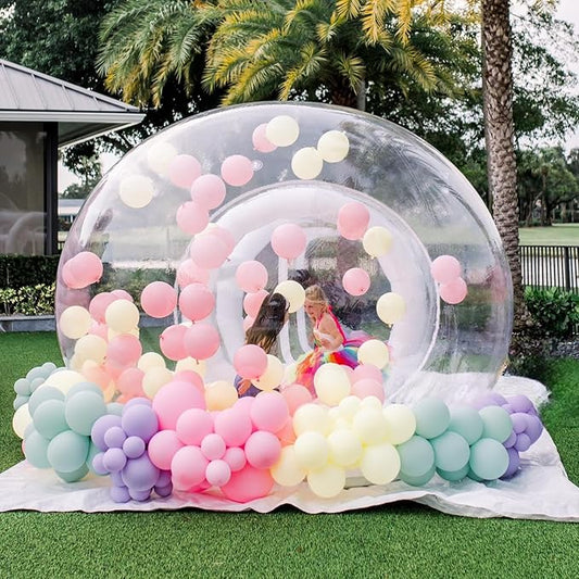 10FT Clear Bubble Tent, Inflatable Transparent Balloon Dome Tent with Blower & Air Pump, Waterproof Garden Party Tent for Outdoor Events, Exhibitions, Wedding, Birthday