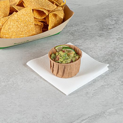 Restaurantware-Sustain 3.3 Ounce Portion Cups, 2000 Disposable Condiment Cups - Compostable, Versatile, Kraft Paper Sample Food Cups, Stylish, For Serving Dips, Jams, Sauces, Nuts, And More - Image 3