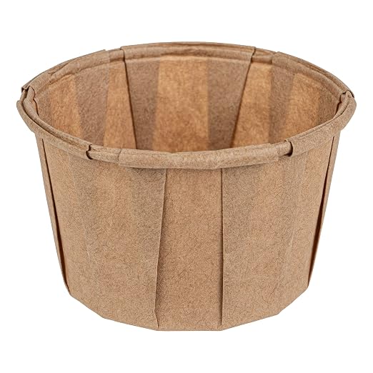 Restaurantware-Sustain 2 Ounce Portion Cups, 100 Disposable Condiment Cups - Compostable, Versatile, Kraft Paper Sample Food Cups, Stylish, For Serving Dips, Jams, Sauces, Nuts, And More by Restaurantware