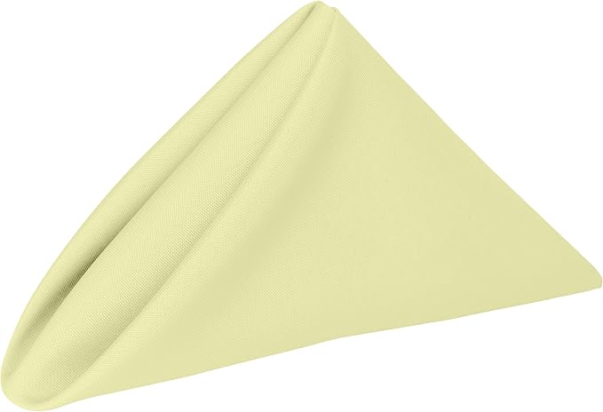Ultimate Textile 17x17-Inch Square Polyester Cloth Napkins, Maize Set of 60 by UltimateTextile
