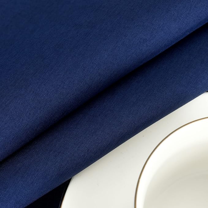 12 Pack Navy Blue Round Tablecloths, 70 Inch Polyester Table Cloth - Image 4