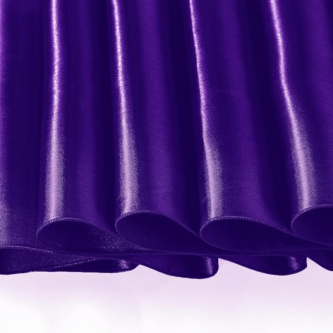 SI Pack of 20 Wedding 12 x 108 inch Satin Table Runner for Wedding, Decorations for Graduations, Engagements, Birthday Parties, Banquets, Runners fit Rectangle, Round Table - Purple - Image 7