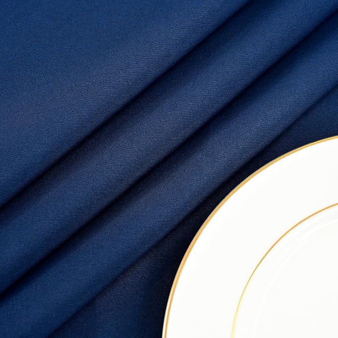 6 Pack Navy Blue Round Tablecloths, Diameter of 108 inch - Image 7