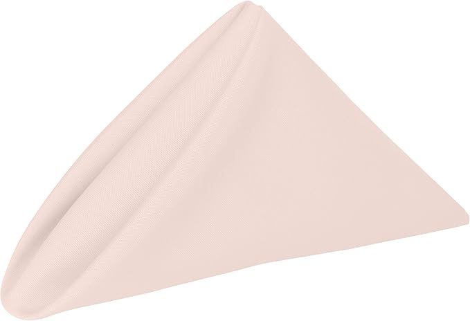 Ultimate Textile 17x17-Inch Polyester Cloth Napkins, Ice Peach, Set of 60 by UltimateTextile