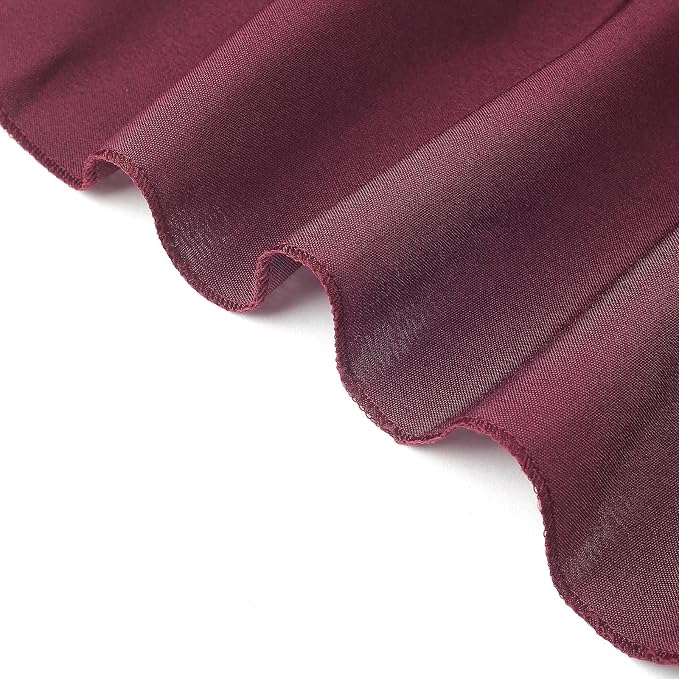 Tableclothsfactory 40PCS Burgundy Linen Polyester Folding Chair Cover Dinning Chair Slipcover for Wedding Party Event Banquet Catering - Image 4