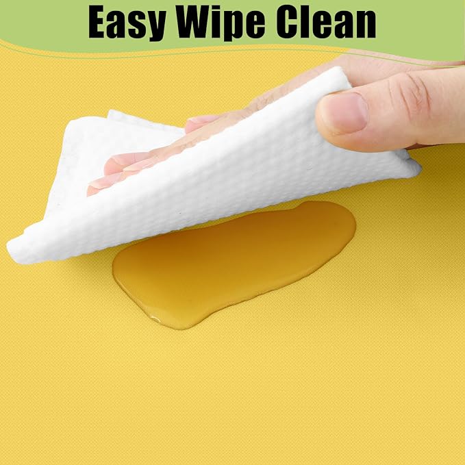 Smiry Disposable Table Cloth - 10 Pack, 54 x 108 Inch Waterproof Rectangle Tablecloths for Parties, Decorative Plastic Table Cover, Leakproof & Sturdy, Yellow - Image 5