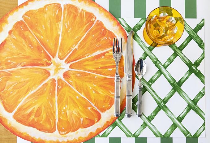Disposable Paper Placemats for Dining Table - Lattice Green Cross Check Pattern Place Mats for Parties - 18 Sheets Per Pad American Made - Image 5