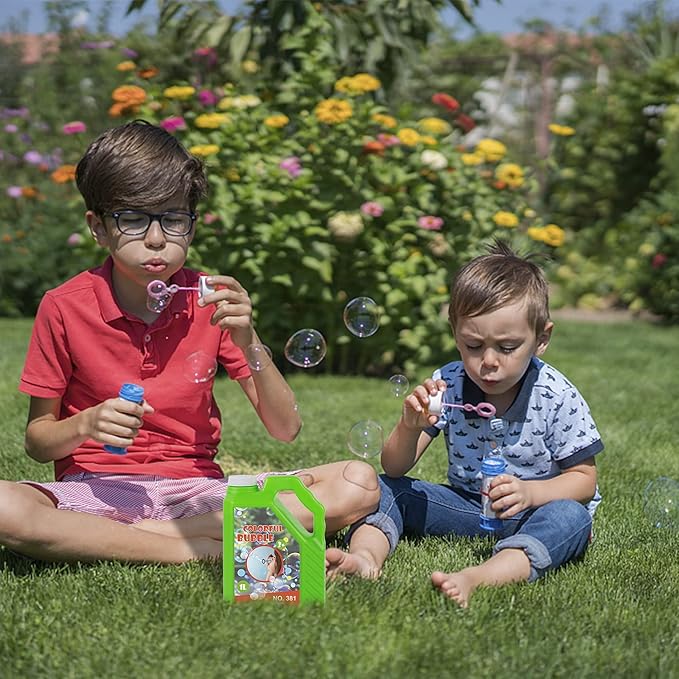 Lulu Home Concentrated Bubble Solution, 1 L/ 33.8 OZ Refill for Bubble Machines, Giant Wands, and Blowers - Up to 2.5 Gallons for Kids' Birthday Parties