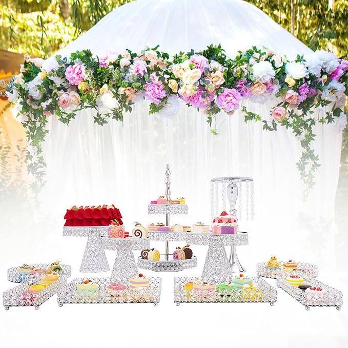 11 PCS Cake Stand Set-Dessert Table Display Set-Cupcake Display Stand for Wedding, Birthday Party, Anniversary, Gatherings - Image 3