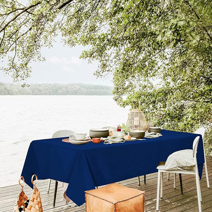 12 Pack Navy Blue Tablecloths for 8ft Tables-60 x 126 Inch | Polyester Table Cover, Stain and Wrinkle Resistant Washable Fabric Table Cloth, Perfect for Wedding Banquet Parties - Image 5