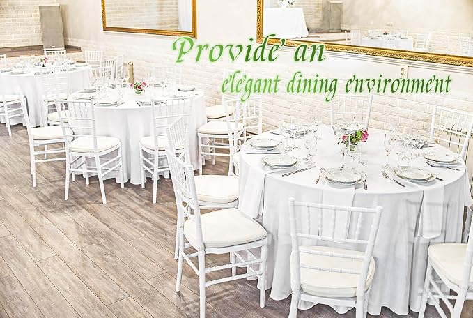 12 Pack Round Tablecloth 90 inch White Table cloths for Round Tables,Stain and Wrinkle Resistant Washable Polyester Tablecloths White Table Cloth 90 inch Round Table Cloth for Wedding Party Birthday - Image 5
