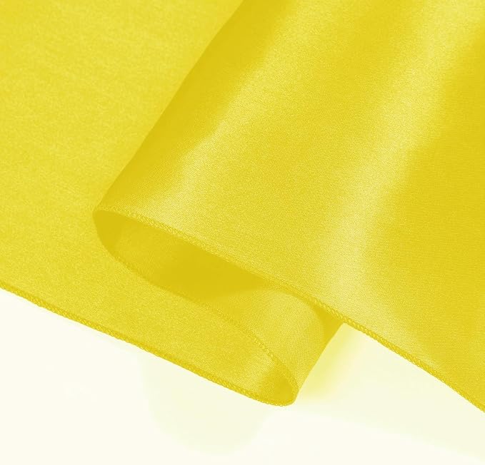 SI Pack of 5 Wedding 12 x 108 inch Satin Table Runner for Wedding, Decorations for Graduations, Engagements, Birthday Parties, Banquets, Runners fit Rectangle, Round Table - Yellow - Image 8