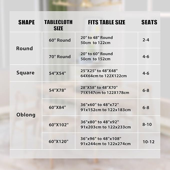 sancua 2 Pack Beige Tablecloths 60x120 Inch for 8 Feet Rectangle Tables | Stain and Wrinkle Resistant Washable Polyester Cloth Cover for Dining Tables, Christmas Wedding Buffet Parties - Image 7
