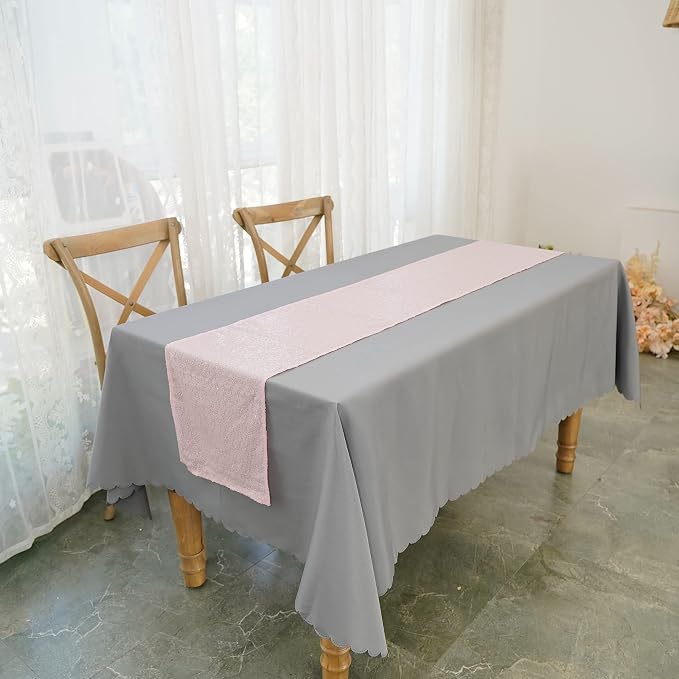 Pink Sequin Table Runner 12 Pack 12''x72'' Glitter Table Runner - Image 3