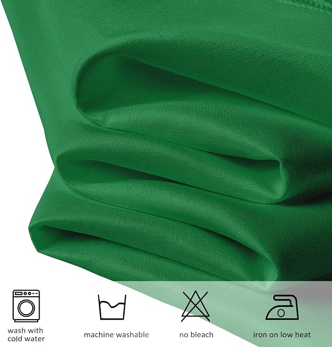 8 Pack Green Round Tablecloth, 120 Inch | Wrinkle Resistant Table Cloth, Washable, Polyester Fabric, For 4Ft-7Ft Round Table, For Dining Banquet Wedding Party - Image 5
