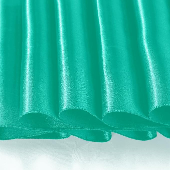 SI Pack of 15 Wedding 12 x 108 inch Satin Table Runner for Wedding, Decorations for Graduations, Engagements, Birthday Parties, Banquets, Runners fit Rectangle, Round Table - Seagreen - Image 7
