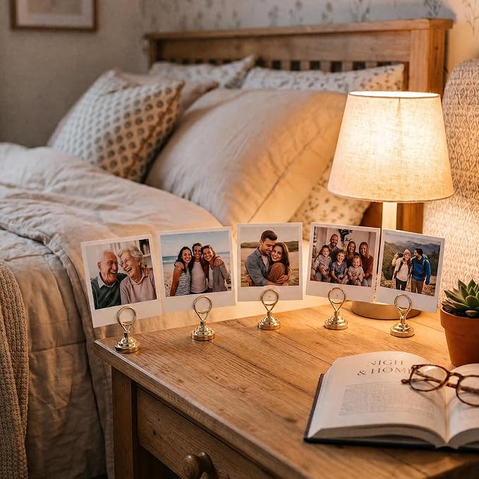 Kathfly 24 Pcs Table Number Holder, 1.7inch Place Card Holder | Weighted-base Ring Clip Holders for Weddings, Buffets, Birthday Parties, Anniversaries, and Office Displays - Image 6