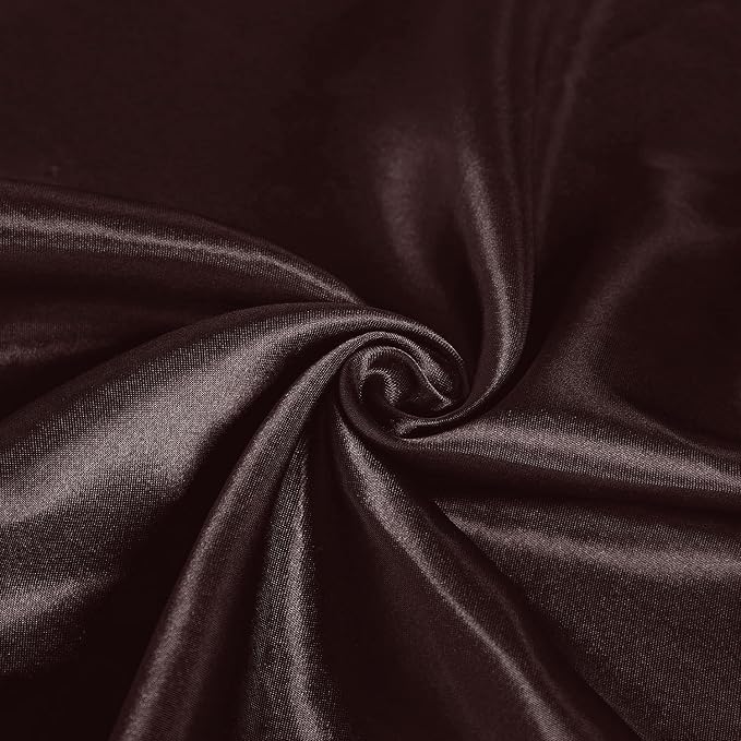 SI Pack of 10 Wedding 12 x 108 inch Satin Table Runner for Wedding, Decorations for Graduations, Engagements, Birthday Parties, Banquets, Runners fit Rectangle, Round Table - Coffee - Image 6