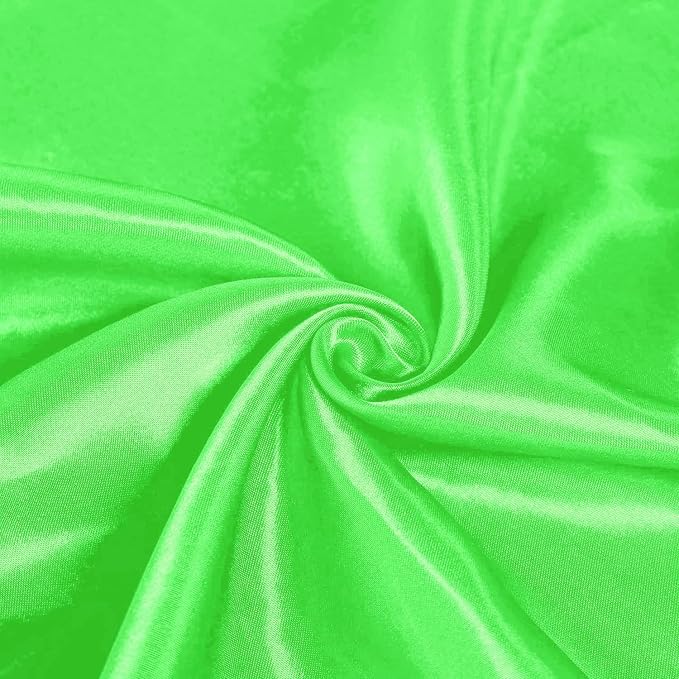 SI Pack of 30 Wedding 12 x 108 inch Satin Table Runner for Wedding, Decorations for Graduations, Engagements, Birthday Parties, Banquets, Runners fit Rectangle, Round Table - Neon Green - Image 6