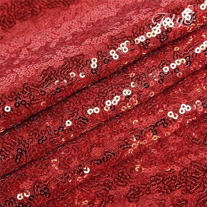 Red Sequin Curtains 2FTx8FT 4 Panels - Image 7