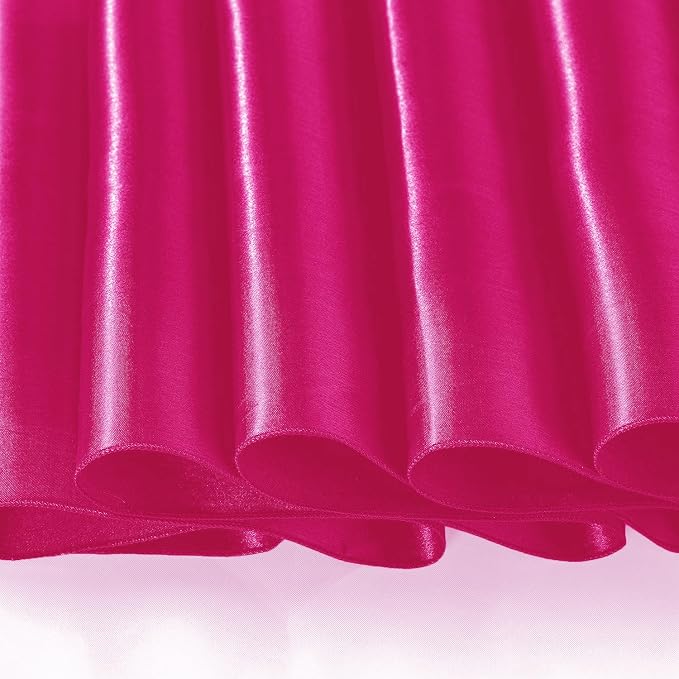 SI Pack of 30 Wedding 12 x 108 inch Satin Table Runner for Wedding, Decorations for Graduations, Engagements, Birthday Parties, Banquets, Runners fit Rectangle, Round Table - Magenta - Image 7