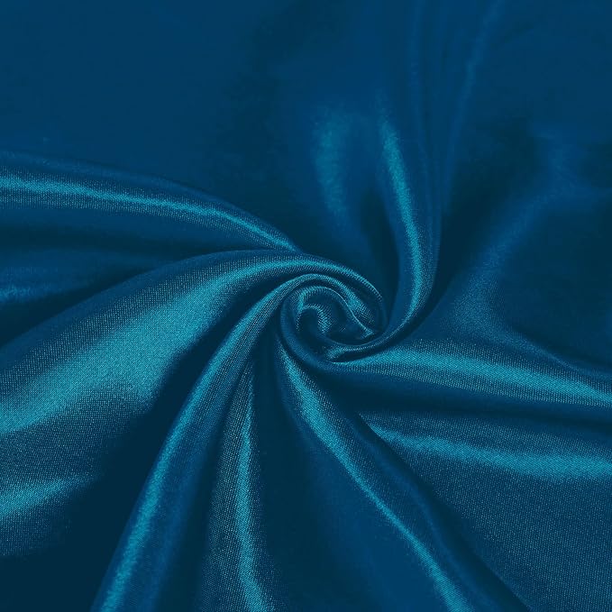 SI Pack of 15 Wedding 12 x 108 inch Satin Table Runner for Wedding, Decorations for Graduations, Engagements, Birthday Parties, Banquets, Runners fit Rectangle, Round Table - Teal Blue - Image 6