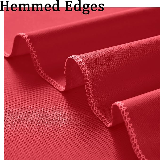 40ft x 10ft Wrinkle Free Red Backdrop Curtains for Parties, 8 Panels 5x10ft Silky Polyester Photo Backdrop Drapes for Christmas Weddings Birthday Party Photography Background Decor - Image 4