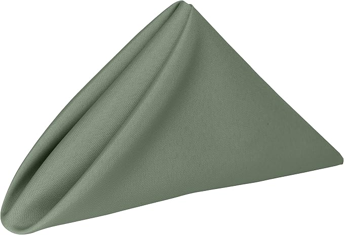 Ultimate Textile 17x17-Inch Polyester Cloth Napkins, Army Green, Set of 36 by UltimateTextile