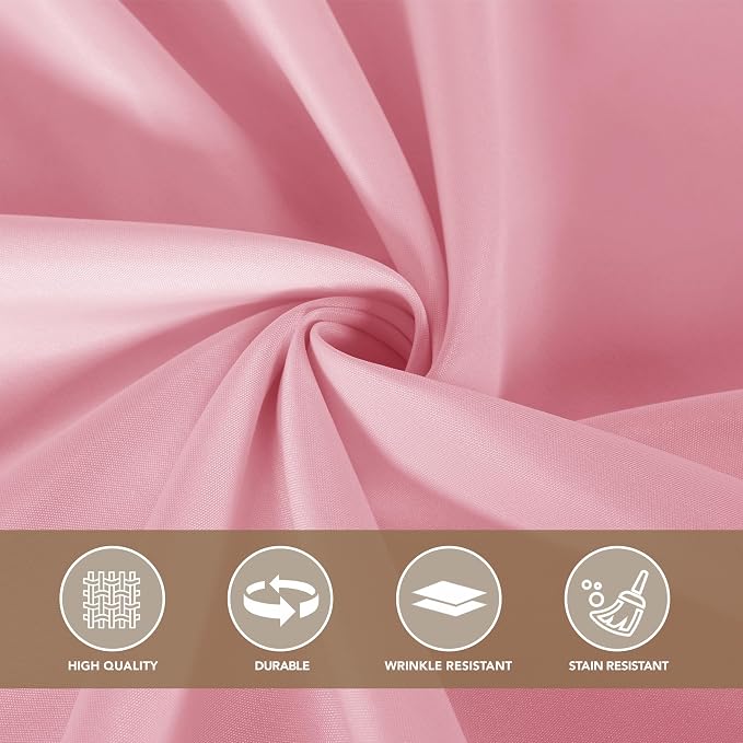 sancua Pink Tablecloths Rectangle, 6 Pack Table Cloth for 8 Foot Tables | 60x120 Inch, Washable Polyester Fabric Reusable Rectangular Covers for Christmas Wedding Party, Birthday, Banquet Reception - Image 8