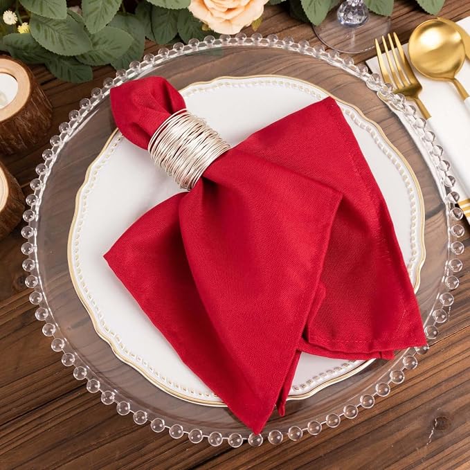 Tableclothsfactory Premium 100 Pack | Wine Seamless Cloth Dinner Napkins, Wrinkle Resistant Linen | 17"x17" for Party & Decorations - Image 7