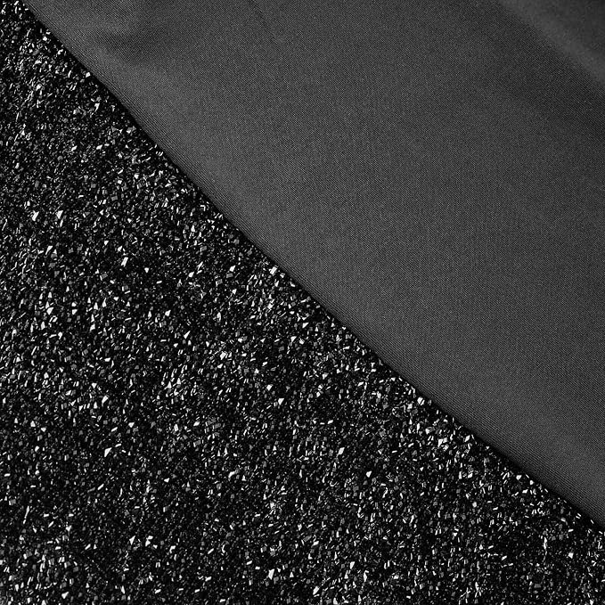TABLECLOTHSFACTORY 20 PCS Black Spandex Stretch Banquet Chair Cover With Metallic Glitte Dinning Event Slipcover For Wedding Party Catering - Image 7