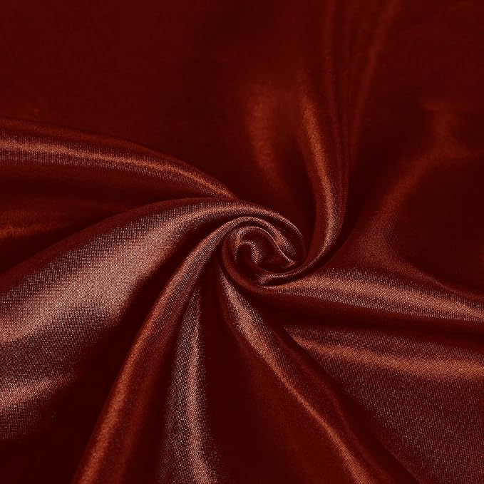 SI Pack of 25 Wedding 12 x 108 inch Satin Table Runner for Wedding, Decorations for Graduations, Engagements, Birthday Parties, Banquets, Runners fit Rectangle, Round Table - Rust - Image 6