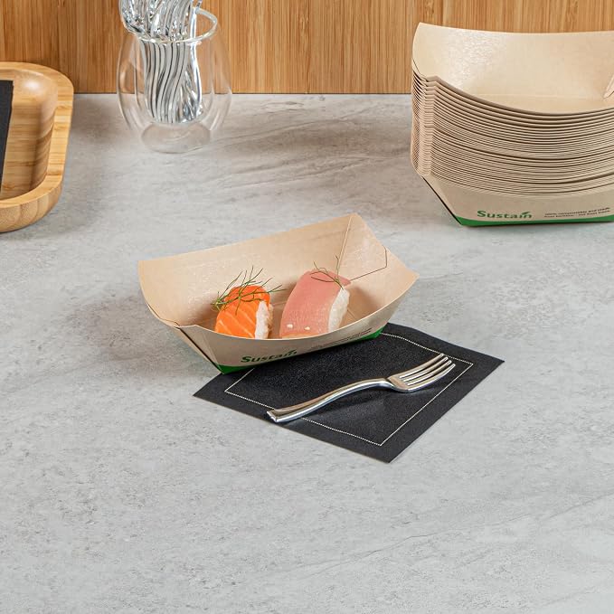 Restaurantware Paper Food Boat 400 Pack 6 oz Leak-Resistant Disposable Boat Tray Appetizer Serving Tray Durable Kraft Ideal For Rustic Food Presentation - Image 8